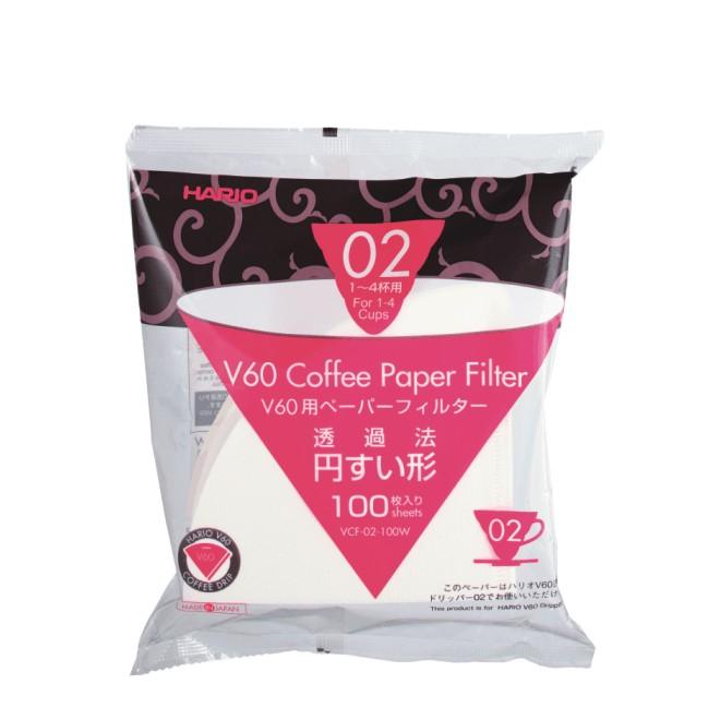 Hario V60 Papierfilter 02 W 100 Blatt - BLACK HEN Rösthandwerk